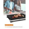 thumbnail image 3 of COMMERCIAL CHEF Parrilla Interior para Mesa, Encimera o Cocina, Parrilla Eléctrica 1600W con Control de Temperatura Ajustable, Parrilla Portátil de Acero Inoxidable y Negro para Uso Interior, 3 of 5