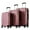 Rose Gold, variant on HQZX 3-PCS Suitcase Set, Universal Wheels, with TSA Lock, ABS, Unisex, Violet