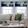 thumbnail image 4 of LALILO Kitchen Curtain Valance Twilight Ocean Tropical Rod Pocket Window Curtain 52"x 18" Set of 2, 4 of 5
