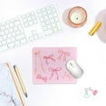 thumbnail image 2 of Girly Bowknot Pink Mouse Pad,Mouse pad for Desk Desk Home Office Computers Laptop,Funky Bowknot Personalized Mouse Mat Design,Gifts for Girls Women Female Friends,9x8 inches, 2 of 4