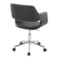thumbnail image 5 of LumiSource Chrome Metal, Black PU Margarite Task Chair, 5 of 6