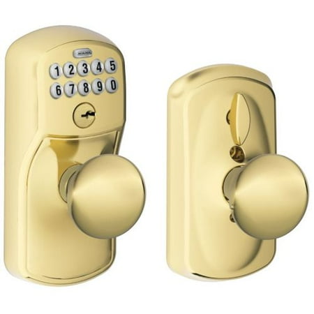 Schlage FE595-PLY-PLY Plymouth Keypad Entry with Flex-Lock Door Knob Set with Pl