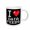 White, variant on 3drose, Geeky Old School Pixelated Pixels 8-bit I Heart I Love Data Feeds, 11oz Two-tone Blue Mug