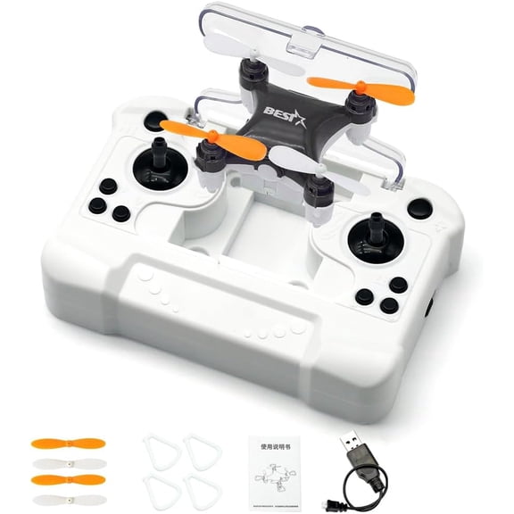 Mini Drone for Kids & Adults, Easy Stunt Flights with 360° Flips & Altitude Hold, LED Lights & Propeller Guards, Indoor/Outdoor Beginner-Friendly RC Quadcopter (Black)