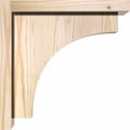 thumbnail image 3 of 5 1/2"W x 12"D x 12"H Huntington Smooth Corbel w/Backplate, Douglas Fir, 3 of 9