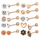 thumbnail image 5 of Pendientes de circonita con forma de hueso para la oreja y para uñas, joyería para piercing en línea, 5 of 5