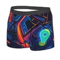thumbnail image 2 of Balery Neon City Map Men's Boxer Briefs, Soft and Breathable Cotton Underwear with nylon Waistband-XX-Large, 2 of 9