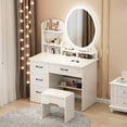thumbnail image 3 of Tocador europeo, mueble de almacenamiento para dormitorio, mesa de maquillaje moderna, sencilla y de alta calidad., 3 of 4