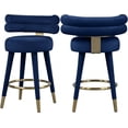 thumbnail image 1 of Tabouret de comptoir en velours Fitzroy, 1 of 38