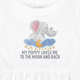 thumbnail image 4 of Inktastic My Poppy Loves Me to the Moon and Back Elephants in Clouds Girls Baby Dress, 4 of 5