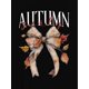 thumbnail image 2 of 1pc autumn Bowknot Print Women'S Casual Crew Neck T-Shirt, Cotton Knit Fabric, Geometric Pattern, Medium Stretch, all-Season Fashion Top, 2 of 6