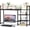 Black, variant on Desk Hutch with Shelf, 38.6" Desktop Organizer with Monitor Stand, 4 Tier Wood Display Rack and Storage Bookshelf for Home Office, Rustic Brown
