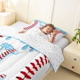 thumbnail image 3 of Manfei Baseball Initial L Twin Comforter Sets 2pcs,Ice Cream Bedding Set, 3 of 6