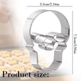 thumbnail image 3 of Stainless Steel Skull Cookie Cutter, 2.95X2.16 inch Halloween Dough Mold, Holiday Baking Tool, Fall Pastry Cutter, Party Dessert Mould, Fondant Cutting Template, DIY Chocolate Craft Accessory, 3 of 7