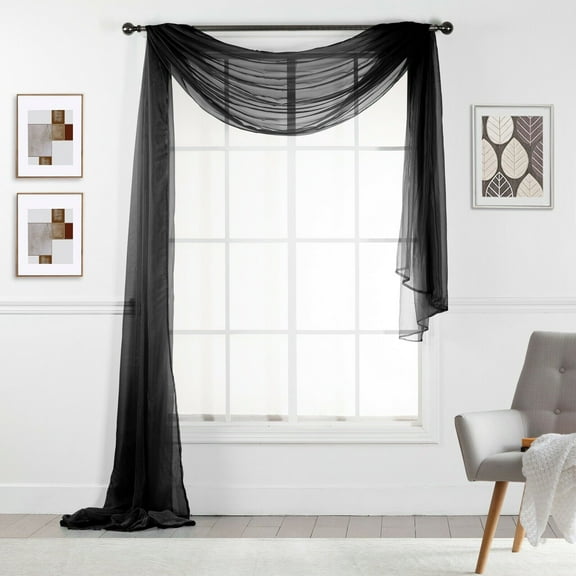 Empire's 216" Long Sheer Curtain Window Valance / Scarf Over 20 Colors!