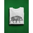 thumbnail image 3 of Wild Pig Pencil Drawing Sweatshirt Men -Image by Shutterstock, Male 4X-Large, 3 of 4