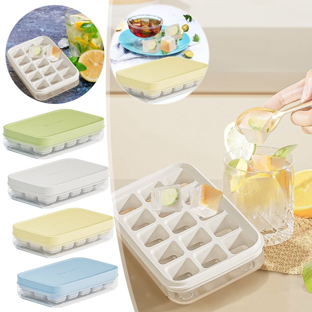 Xihbxyly Máquina para Hacer Cubitos de Hielo, Molde de 6 Orificios de Fácil Liberación, Diseño Compacto para Refrigerador, Sellado Hermético, Ideal para Bebidas, Inyección de Agua Sencilla, Ahorra Es