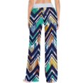 thumbnail image 4 of Women Pajama Pants Lounge Pants Long Stretch Comfy Sleepwear Abstract Watercolor Zig Zag, 4 of 7