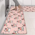 thumbnail image 2 of Kitchen Rugs Sets Of 2,Pink Cow Bell Pattern Anti Fatigue Kitchen Mat Rugs Non Slip Washable,Decorative Kitchen Floor Mats for Kitchen,Sink,Laundry,17"X47", 2 of 5