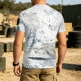 thumbnail image 3 of Homeyce Camo Shirt for Men Short Sleeve Button Camo Shirt Classic Vintage Camouflage T-Shirt Crew Neck Big and Tall Top Pullover,Gray XL, 3 of 5