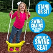 XDP Recreation Rising Sun Metal Swing Set with See Saw, Glider, Stand N Surf, Swing, Deluxe Trapeze, Fun Glider and Wave Slide