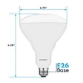 thumbnail image 5 of Luxrite BR40 LED Light Bulbs, 13W=85W, 2700K Warm White, Dimmable, 1100 Lumen, E26 12 Pack, 5 of 7