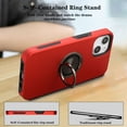 thumbnail image 5 of For Apple iPhone 15 Plus 6.7 inch Metal Ring Stand Magnetic Car Mount Hybrid Impact Protective Shockproof Case Cover Red, 5 of 5