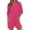 Hot Pink, variant on Womens V Neck Casual Short Sleeve Romper Oversized Tee Rompers Athletic Workout Reversible Overalls With Pockets Pearl Back Jumpsuit New Years Jumpsuit Seasonal Attire Formal Jumpsuits for Women