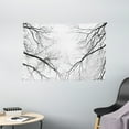 thumbnail image 1 of Forest Tapestry, Trees Branches Leafless Spooky Scary Image in a Gloomy Air Sky Scene Image, Wall Hanging for Bedroom Living Room Dorm Decor, 60W X 40L Inches, Black and White, by Ambesonne, 1 of 2