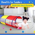 thumbnail image 4 of Ruseen Kids Play Tunnel, Colorful Pop-Up Crawl Tent with Mesh Sides for Toddlers, Babies, and Pets, 4 of 10