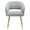 Light Gray, variant on KCC Upholstered Velvet Dining Chair with Gold Metal Legs for Dining Room, Kitchen, Living Room, Cream