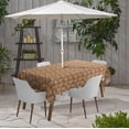 thumbnail image 2 of Vargottam Indoor/OutdoorTablecloth58x58 Inch SquareTablecloth with Umbrella Hole and Zip- Waterproof PatioTableCloths- TableCovers for Backyard RectangularTable- Tawny Brown, 2 of 5