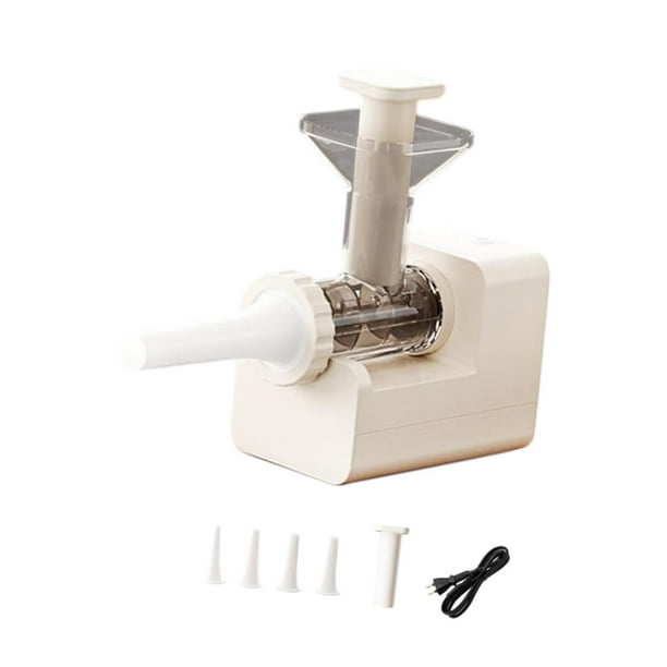 Embutidora eléctrica eficiente para embutidos de carne en la cocina. Blanco