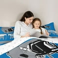 thumbnail image 5 of Homewish Boys Ball Lover Bedding Comforter Set,Rugby Football Sport Twin Comforter Sets,Blue Gray White Bedding Set For Teens,Ultra Soft Home Decor Reversible,2-Piece, 5 of 8