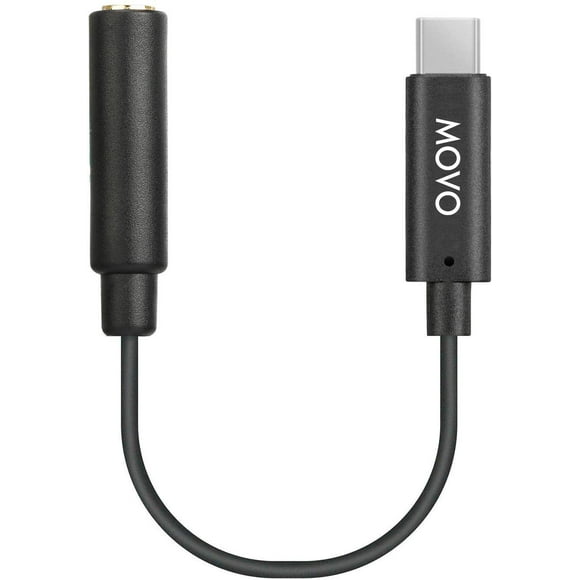 Movo PMA-1 DJI Osmo Microphone de Poche Adaptateur de Son Externe USB Type-C vers 3.5mm TRS Adaptateur de Microphone Externe
