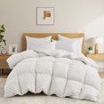 thumbnail image 3 of Peace Nest Premium White Feather Down Comforter Duvet Insert All Warmth Levels Dark Gray Heavy Weight Full - Queen, 3 of 9