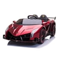 thumbnail image 1 of Lamborghini Veneno 24V (2x12V) Ride On Cars 4x4 Upgraded Leather Seats Rubber Tires with Remote Control, 1 of 1