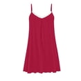 thumbnail image 7 of Women’s Casual V-Neck Sleeveless Lace Dress, Solid Homewear, 7 of 7