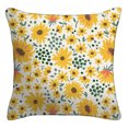 thumbnail image 3 of (2 pack) Mainstays 16" x 16" Hello Sunshine Decorative Outdoor Throw Pillow, Off-White/Yellow, 3 of 9