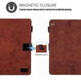 thumbnail image 3 of iPad 6th Gen 2018 Case, iPad 5th Gen 2017 Case, iPad Pro 9.7 Case, iPad Air 1 2 Case, Dteck Magnetic Flip PU Leather Wallet Case, Multi-angle viewing Stand Cover Auto Wake Sleep For iPad 9.7, Brown, 3 of 8