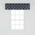 thumbnail image 2 of Ambesonne Navy Blue Window Valance, Navy Inspired Knot, 54" X 12", Dark Blue Cream, 2 of 3