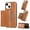 Brown, variant on Detachable Wallet Case for iPhone 14 Card Slots Holder, Premium PU Leather Magnetic Cover Compatible with Mag-Safe, Shockproof Removable Flip Kickstand Protective Case, Purple