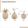 thumbnail image 4 of Silver Centerpiece Table Decorations, Modern Crystal Craft Pieces Set, Includes Pineapple Pear Apple, Holiday and Xmas Table Decor, Perfect for Festive Celebrations, 4 of 5