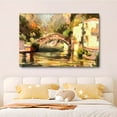 thumbnail image 3 of Póster de lienzo con un puente de arco que se extiende sobre un río tranquilo, decoración de dormitorio, paisaje deportivo, decoración de oficina, regalo, estilo marco, 12 x 18 pulgadas (30 x 45 cm), 3 of 8