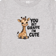 thumbnail image 4 of Inktastic You Bet Giraffe I'm Cute Boys or Girls Baby T-Shirt, 4 of 5