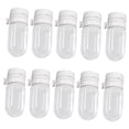 thumbnail image 2 of 10 frascos cuentagotas pequeños de 2 ml para muestras de aceites esenciales, transparentes, con doble tapa y fondo redondo, ideales para maquillaje y, 2 of 8