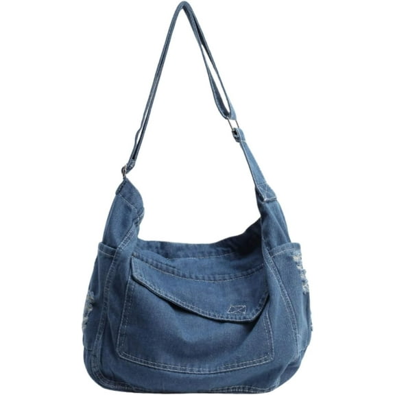 Jean Purses For Women Denim Messenger Bag, Summer Purses For Women 2024, Blue New Jeans Aesthetic Tote Bag