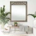 thumbnail image 2 of Autumn Alley Rectangle Wood Barn Door Large Rustic Farmhouse Mirror with Galvanized Metal – 28" x 34", 2 of 9