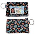thumbnail image 2 of Zip ID Case with Lanyard - Badge ID Holder Wallet with Zipper - Cotton (Paisley Explosion), 2 of 7