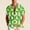 Green(New)C, variant on PNTUTB Men's St. Patrick's Day Fashion Print Casual Loose Comfort Collared Button Down Short Sleeve Blouse